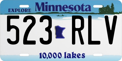 MN license plate 523RLV