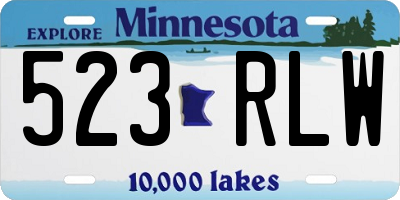 MN license plate 523RLW