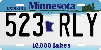 MN license plate 523RLY