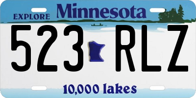 MN license plate 523RLZ