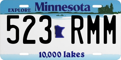 MN license plate 523RMM