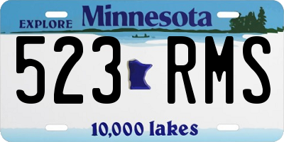 MN license plate 523RMS