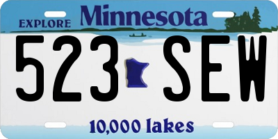 MN license plate 523SEW