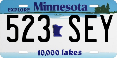 MN license plate 523SEY