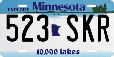 MN license plate 523SKR