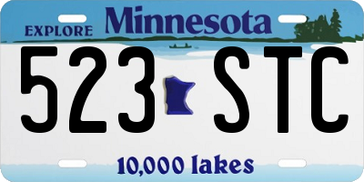 MN license plate 523STC