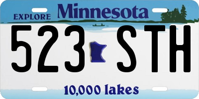 MN license plate 523STH