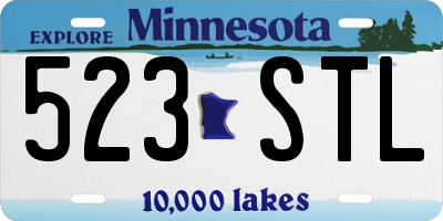 MN license plate 523STL