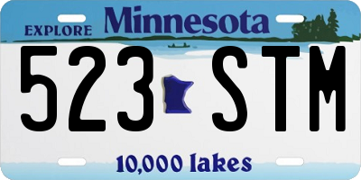 MN license plate 523STM
