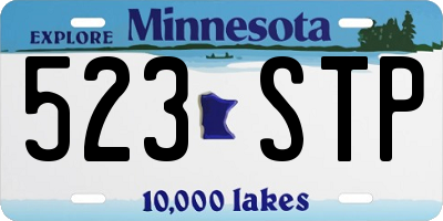 MN license plate 523STP