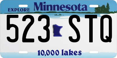 MN license plate 523STQ