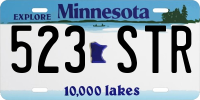 MN license plate 523STR
