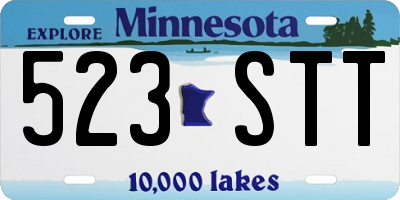 MN license plate 523STT