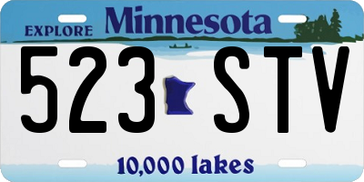 MN license plate 523STV