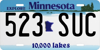 MN license plate 523SUC