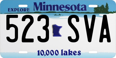 MN license plate 523SVA