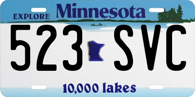 MN license plate 523SVC