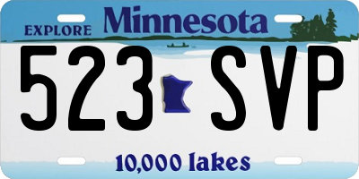 MN license plate 523SVP