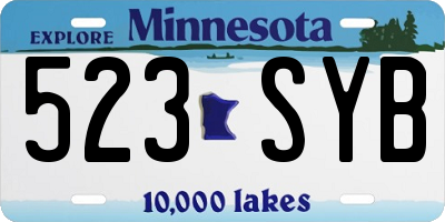 MN license plate 523SYB
