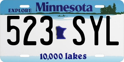MN license plate 523SYL
