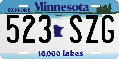 MN license plate 523SZG