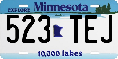 MN license plate 523TEJ