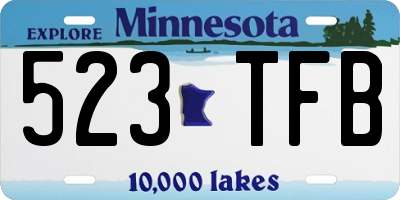 MN license plate 523TFB