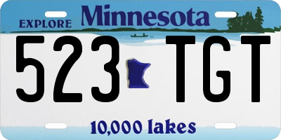 MN license plate 523TGT