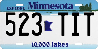 MN license plate 523TIT