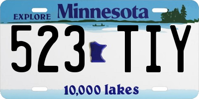 MN license plate 523TIY