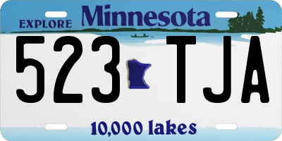 MN license plate 523TJA