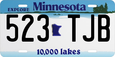 MN license plate 523TJB