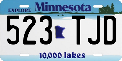 MN license plate 523TJD
