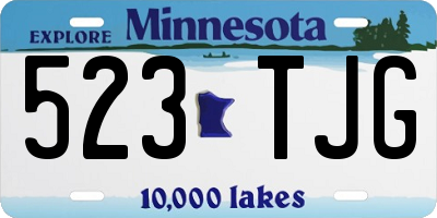 MN license plate 523TJG
