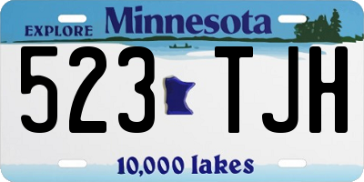 MN license plate 523TJH