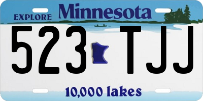 MN license plate 523TJJ