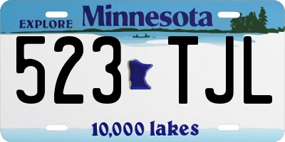 MN license plate 523TJL