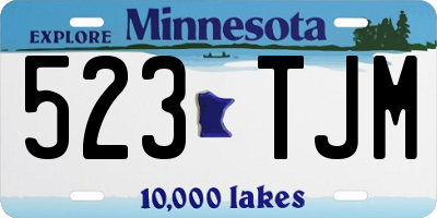 MN license plate 523TJM