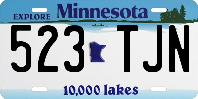 MN license plate 523TJN