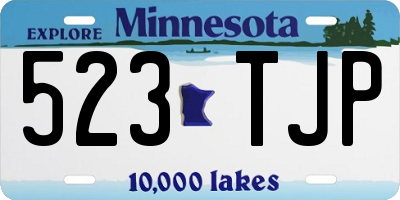 MN license plate 523TJP