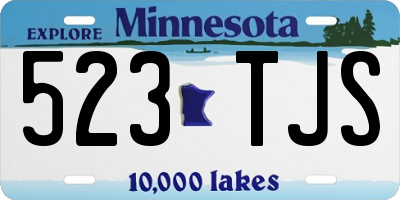 MN license plate 523TJS