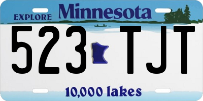 MN license plate 523TJT