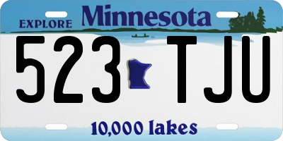 MN license plate 523TJU