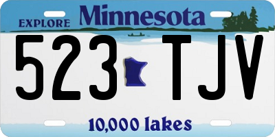 MN license plate 523TJV