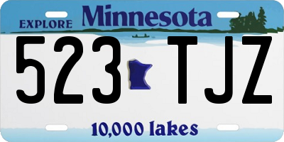 MN license plate 523TJZ