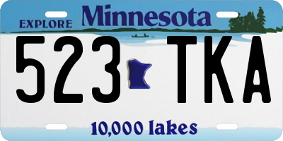 MN license plate 523TKA