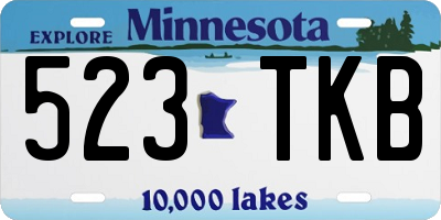 MN license plate 523TKB