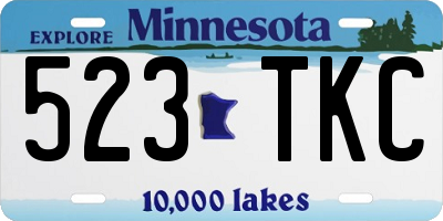 MN license plate 523TKC