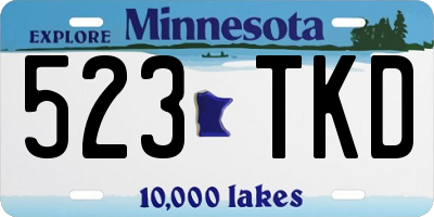 MN license plate 523TKD