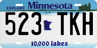 MN license plate 523TKH